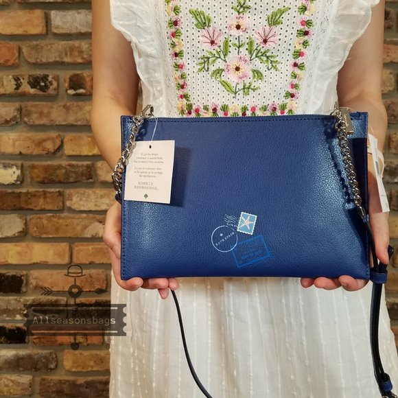 Kate Spade Postcard Off The Grid Crossbody Blue - Picture 7 of 9